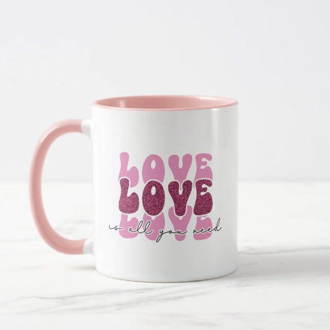 Caneca Valentine's Day "Love Love Love" (Esquerda)