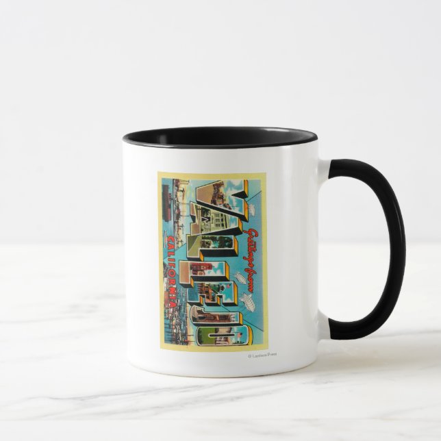 Caneca Vallejo, Califórnia - Cenas com Letras Grandes (Direita)