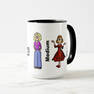 Caneca Valorizar As Mulheres Altas, Médias E Curtas