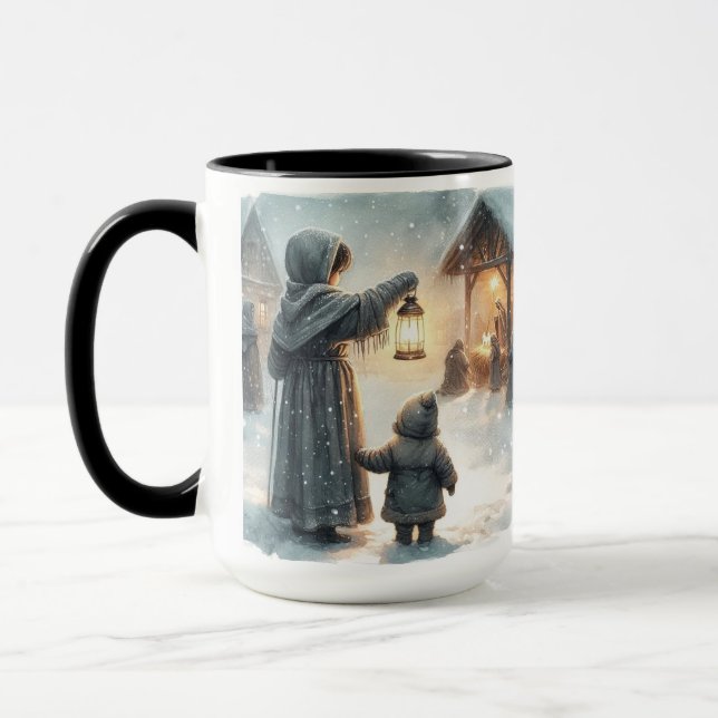 Caneca Vamos Adorá-Lo Natividade Café de Natal (Esquerda)
