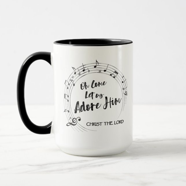Caneca VAMOS ADORAR Christian Hymn 15oz Natal (Esquerda)