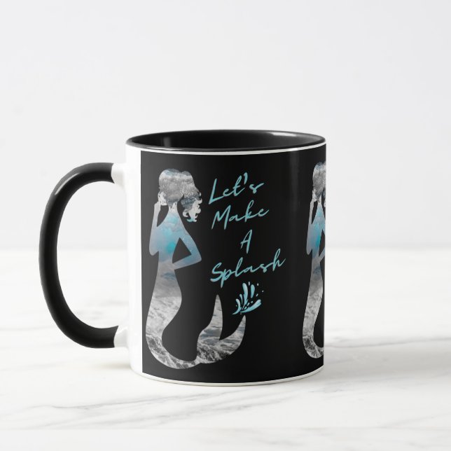 Caneca Vamos De Sereia Do Oceano Faz Um Splash (Esquerda)