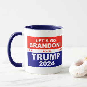 Caneca Vamos ir Brandon TRUMP 2024