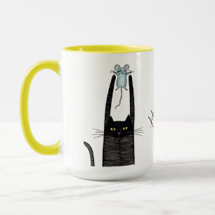 Caneca Vamos ser amigos, amor de gato, gato e rato parcei