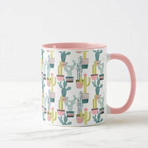Caneca Vamos Taco Sobre Amor   Padrão Cactus