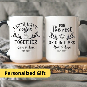 Caneca Vamos Tomar Café Juntos, Presente para Marido e Mu