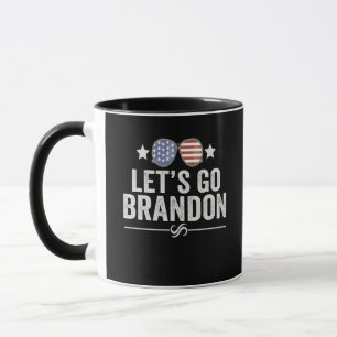 Caneca Vamos vai Brandon Óculos Sunitas Patrióticos Ameri