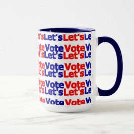 Caneca Vamos Vote Mug. Eleição Presidencial Dem Rep