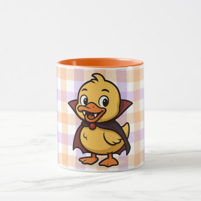 Caneca Vampiro de pato Halloween bonito (Centro)