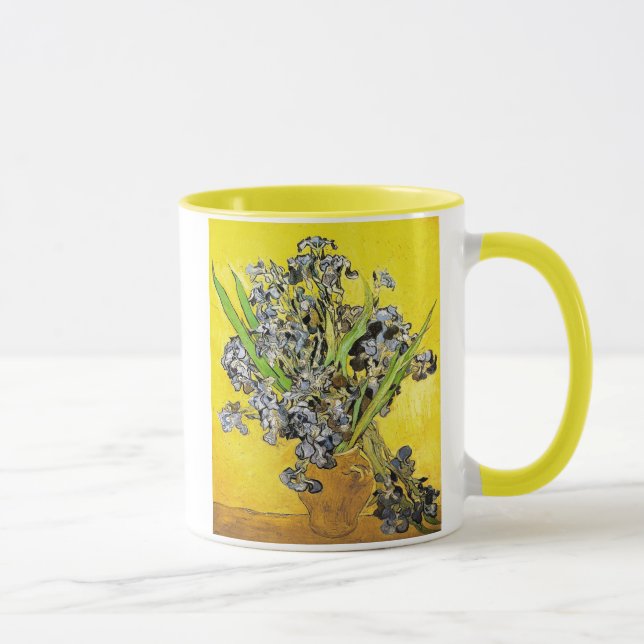 Caneca Van Gogh Ainda Vase, Irrises (F678) Belas Artes (Direita)