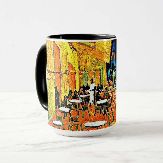 Caneca Van Gogh - Cafe Terrace, place-du-forum, Arles (Frente Esquerda)