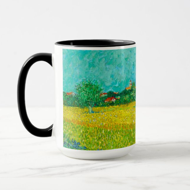 Caneca Van Gogh Field com Irrises Perto de Arles (Esquerda)