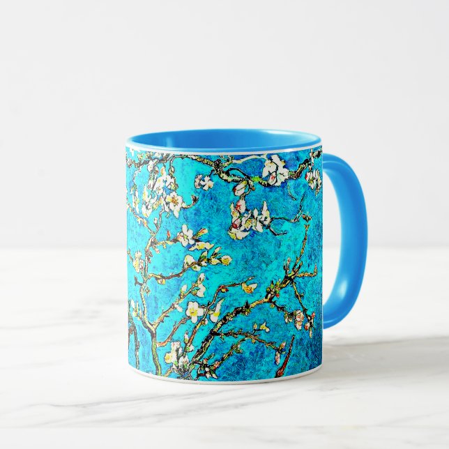 Caneca Van Gogh, Flores de Amendoeira em Flor, (Frente Esquerda)