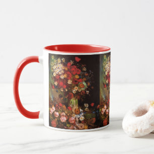 Caneca Van Gogh: Flores Vintage em Vase Floral