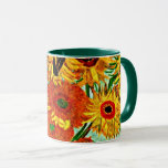 Caneca Van Gogh - Girassóis 12 Mug Café De Dois Toneladas<br><div class="desc">Pintura de Vincent van Gogh,  Vaso de Vida Estática com Doze Girassóis,  caneca de café.</div>