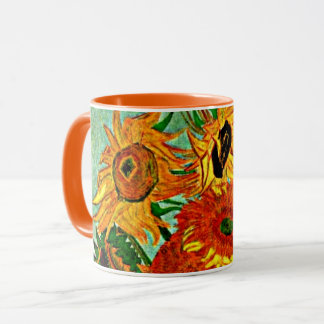 Caneca Van Gogh - Girassóis 12 Mug Café De Dois Toneladas