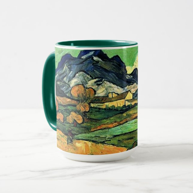 Caneca Van Gogh - Monte Gaussier com Mas de Santo-Paul (Frente Esquerda)