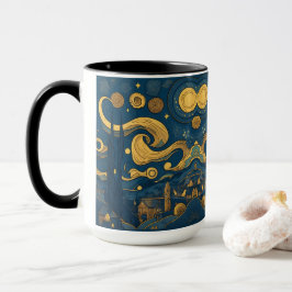 Caneca Van Gogh Mugs - IA gerada pelo Starry Night design