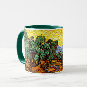 Caneca Van Gogh - Oliveiras com Céu Amarelo e Sol