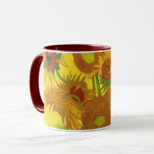 Caneca Van Gogh Quinze Girassóis Em Uma Arte Bela Vaso