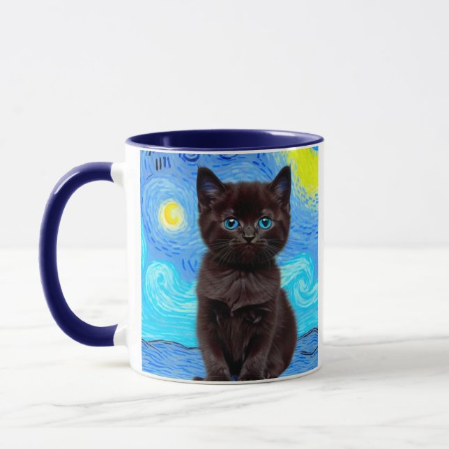 Caneca Van Gogh Starry Night Black (Esquerda)