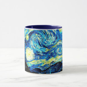 Caneca Van Gogh, Starry Night, famosa pintura.