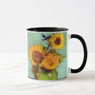 Caneca Van Gogh - Três Girassóis Em Um Vaso - Belas Artes