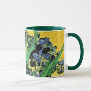 Caneca Van Gogh - Vaso com Íris Fundo Amarelo