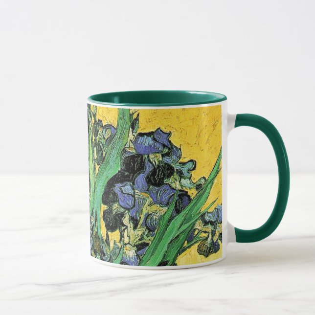 Caneca Van Gogh - Vaso com Íris Fundo Amarelo (Direita)