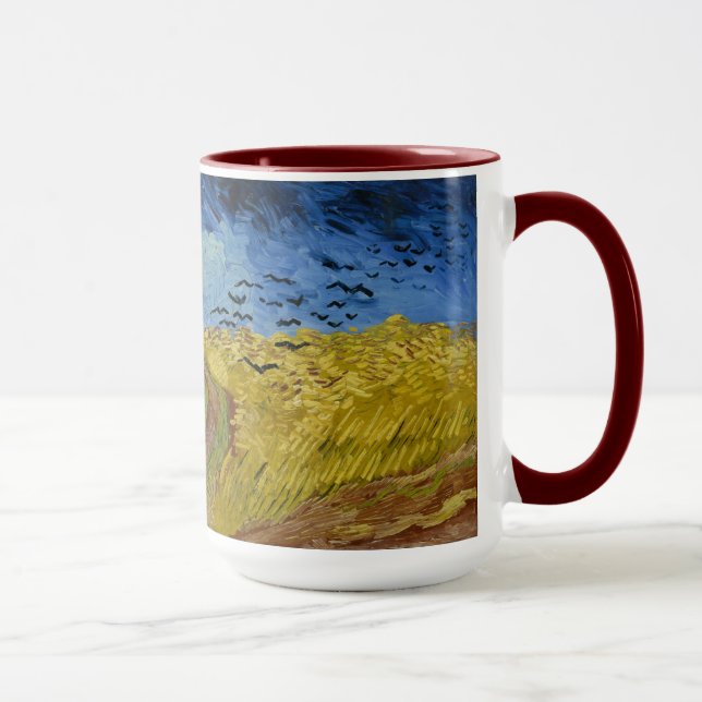 Caneca Van Gogh Wheatfield com Corvos (Direita)