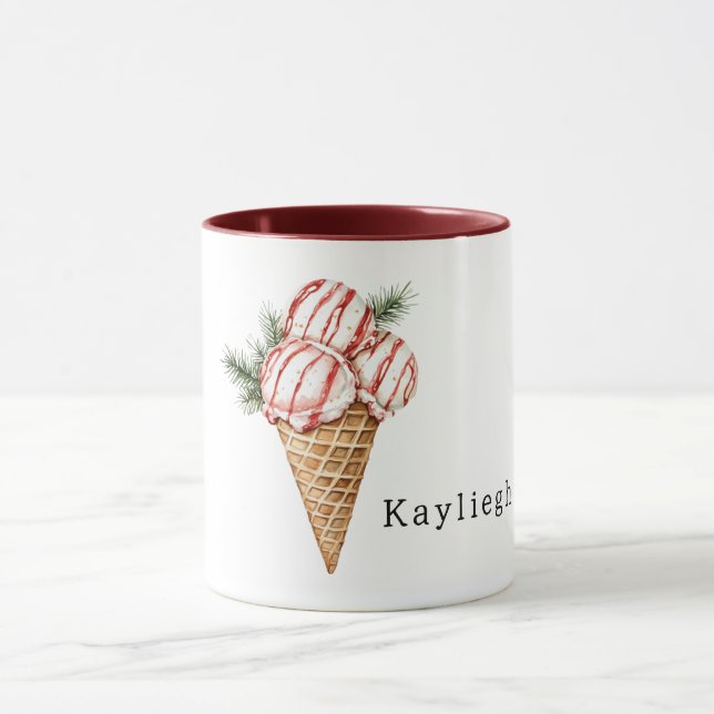 Caneca Vanilla Ice Cream Red Berry Stripes (Centro)