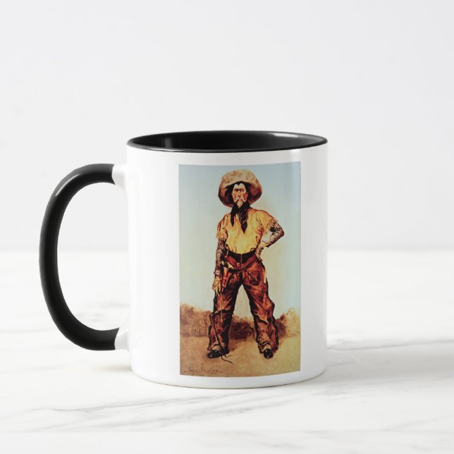 Caneca Vaqueiro de Texas, c.1890 (óleo em canvas) (Esquerda)