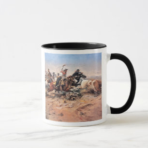 Caneca Vaqueiros que roping um boi, 1897 (óleo em canvas)