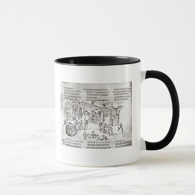 Caneca Várias cenas que ilustram um salmo (Direita)
