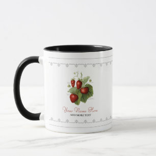 Caneca Variedades De Morango De Vintagem Cura Adicionam S