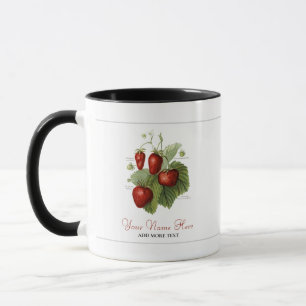 Caneca Variedades De Morango De Vintagem Cura Adicionam S