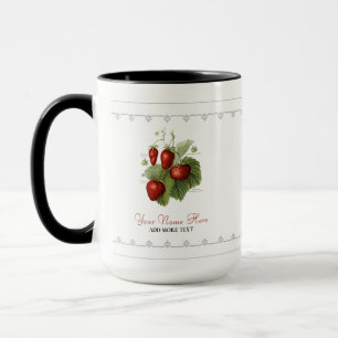 Caneca Variedades De Morango De Vintagem Cura Adicionam S