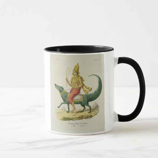Caneca Varuna, deus dos oceanos, gravado por Charles Eti (Direita)