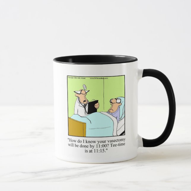Caneca Vasectomia/Presente de Humor de Golfe (Direita)