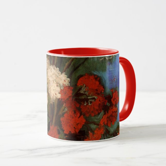 Caneca Vaso com Cravos de Vincent van Gogh (Frente Esquerda)