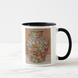 Caneca Vaso cor-de-rosa de Famille com os fleurs de um