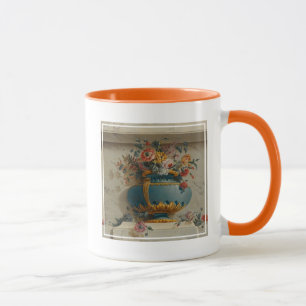 Caneca Vaso das flores em uma ameia