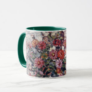 Caneca Vaso de Flores, Zinnias por Maurice Prendergast