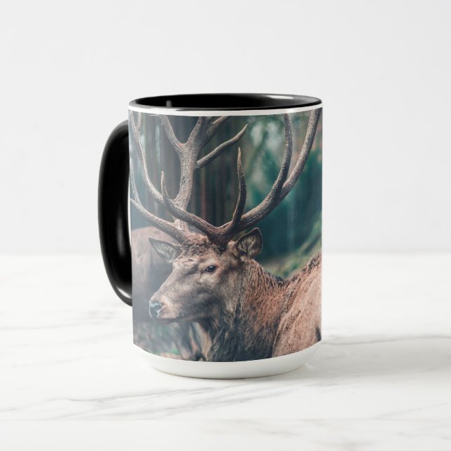 Caneca Veado Grande Marrom Buck com Grandes Barcos (Frente Esquerda)