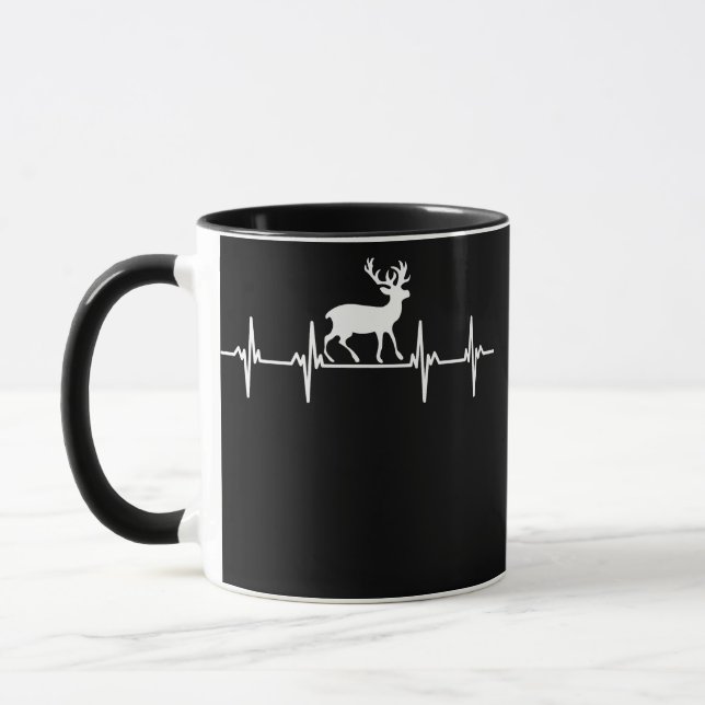 Caneca Veados atrás de galos de roe-buck, pastando (Esquerda)