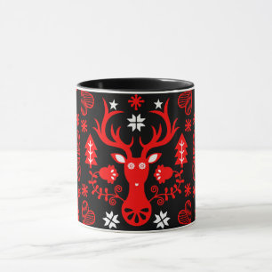 Caneca Vedante de Natal Vermelho escandinavo