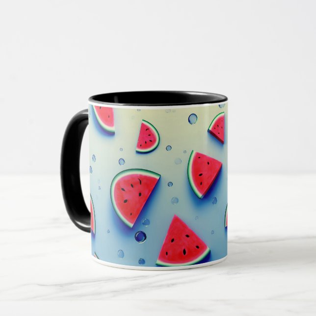 Caneca Vegan Cartoon Frutas Melancia Coca-Cola (Frente Esquerda)