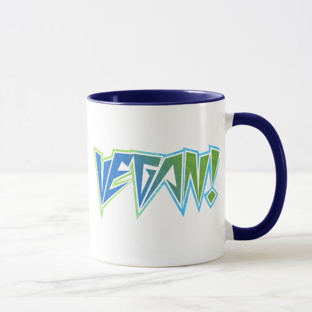 Caneca Vegan do azul do balancim (Direita)
