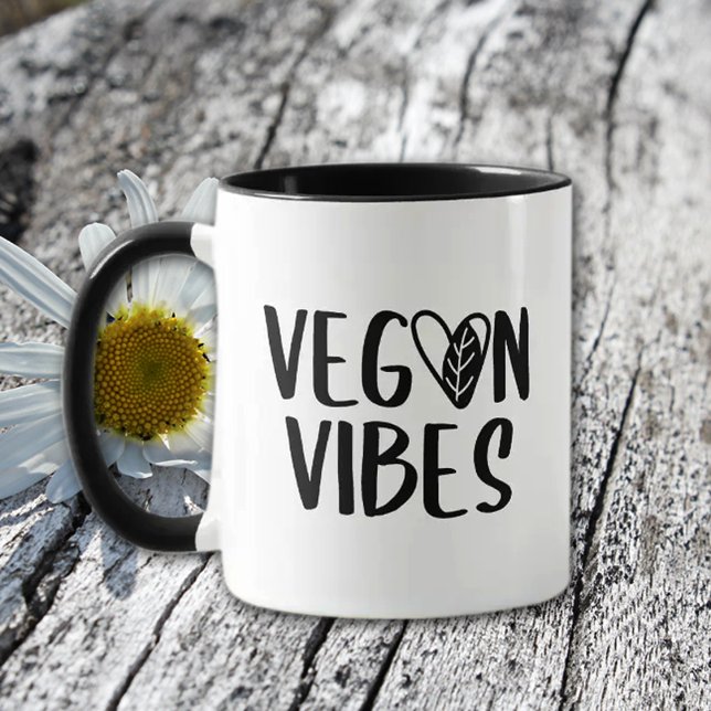 Caneca Vegan Vibes, Estilo de Vida Verde (Criador carregado)