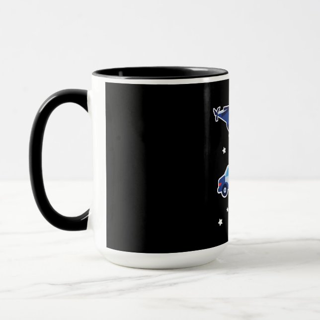 Caneca Veículos Policiais de Desenho Animado Fofo (Esquerda)